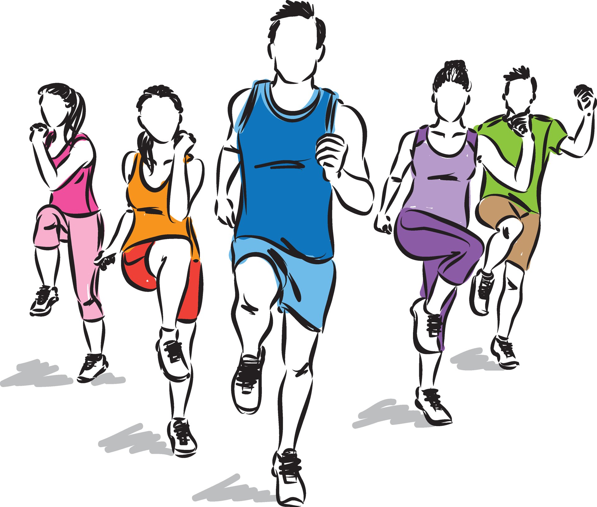 Jogginggruppe · abends