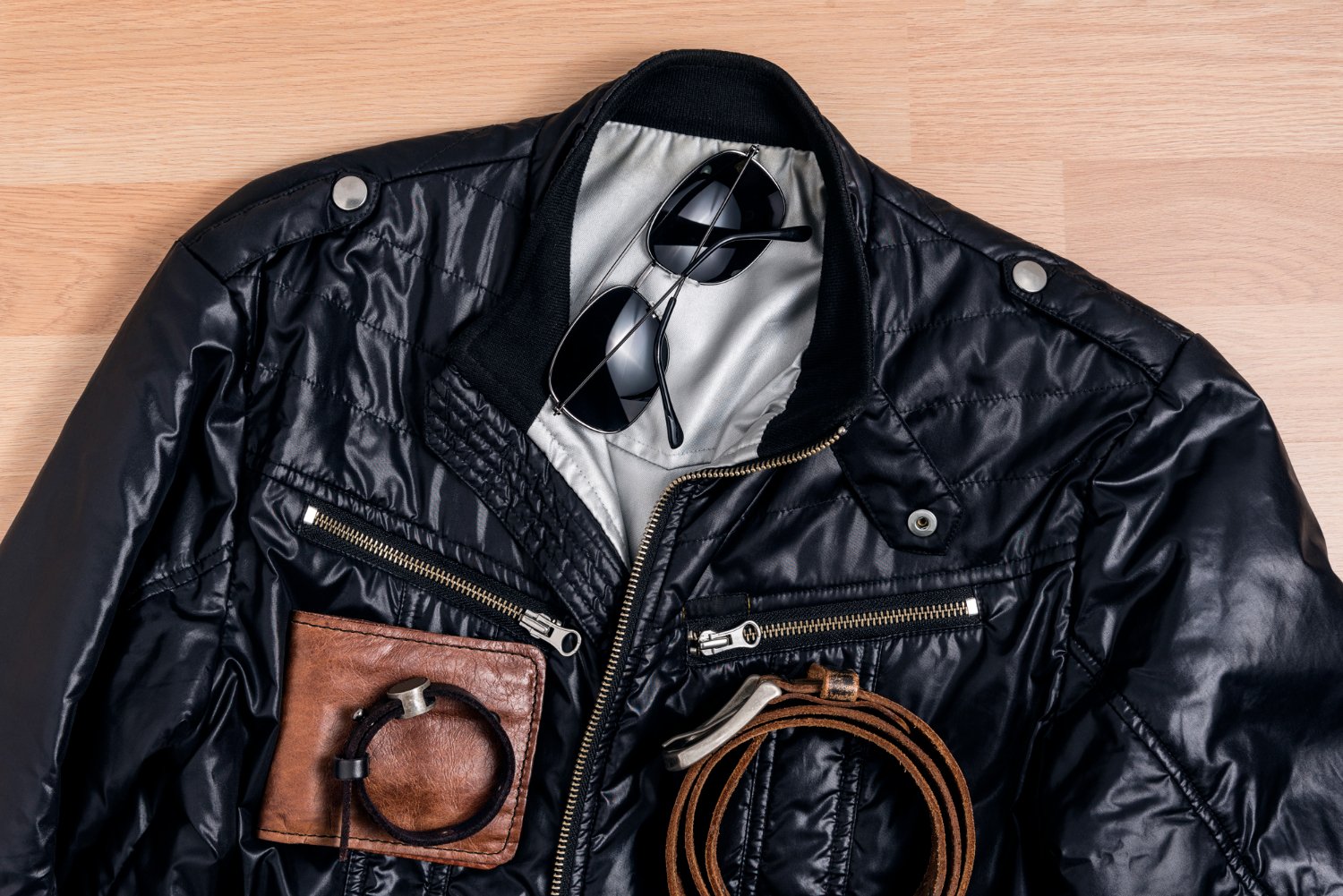 Lederjacke · Gr. M
